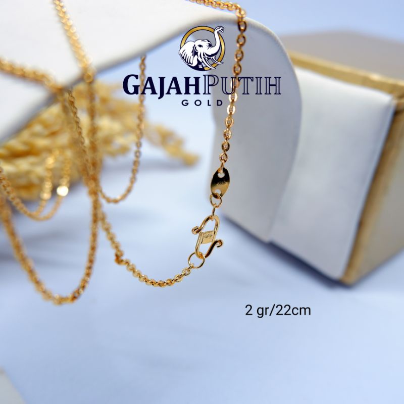 2gr Kalung Model Nori Padat Emas Asli KodeO32020