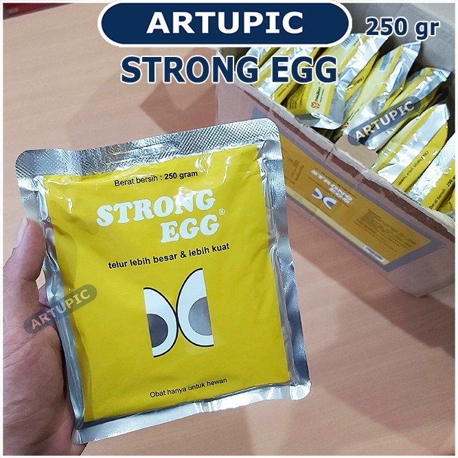 Strong Egg 250 gram Peningkat Produksi Berat Telur lebih besar dan kuat Medion Artupic