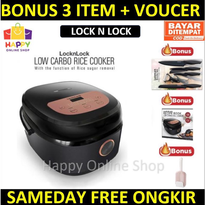 LOCK N LOCK Low Carbo Rice Cooker - Low Carb Ricecooker - Low Sugar