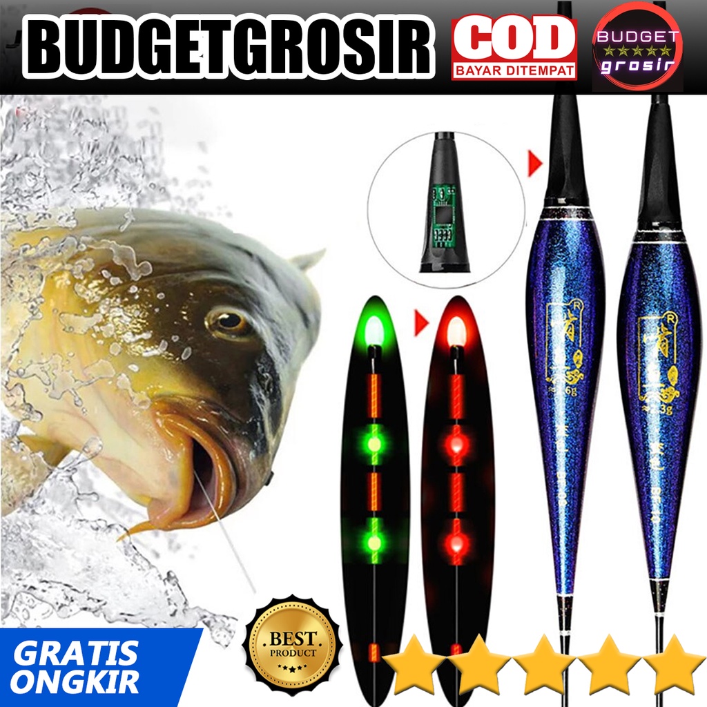 Pelampung Umpan Pancing Fishing Floats Lure Bait Gravity Sensor LED Light - Black