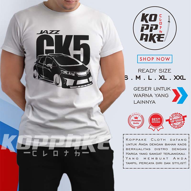 Kaos Mobil Honda Jazz GK5 Siluet Baju Otomotif