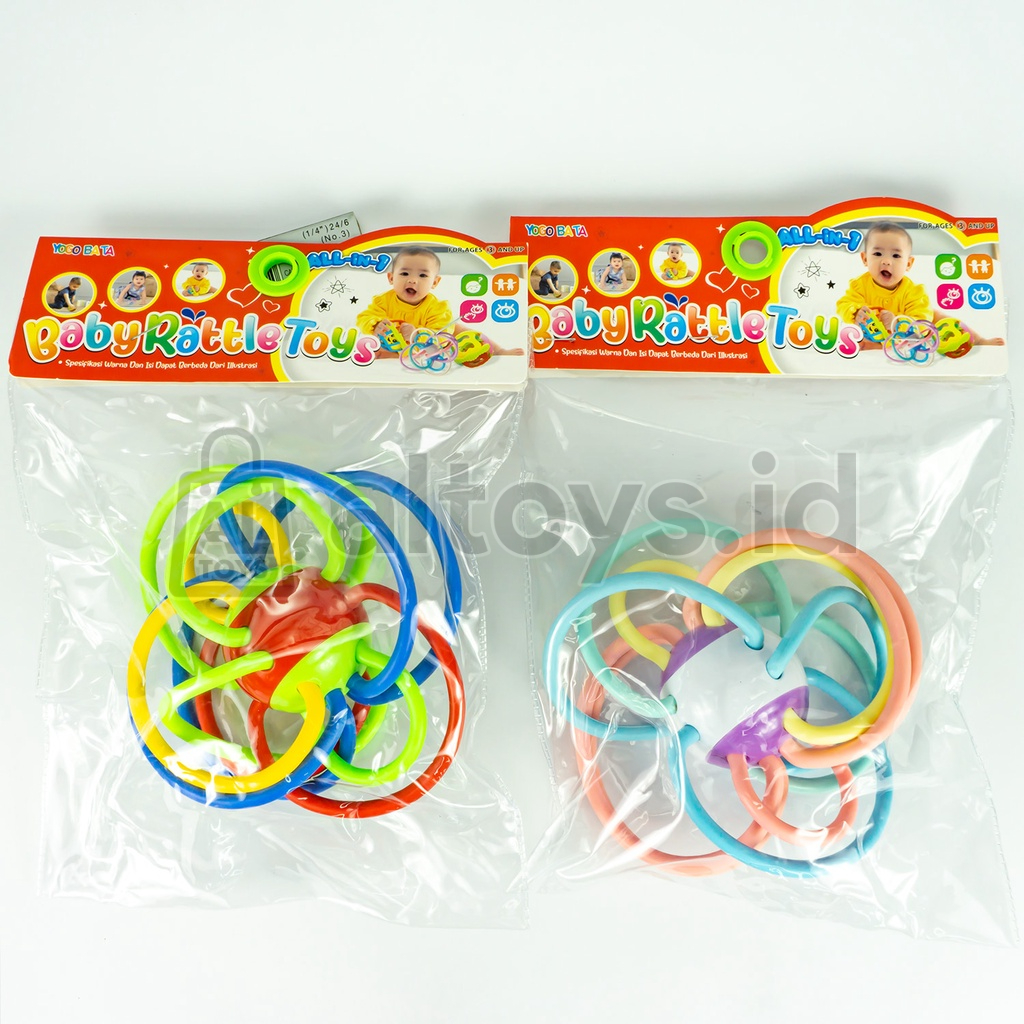 Mainan Gigitan Bayi Bola Manhattan Teether Bayi - Baby Rattle Toys Wholesale YB14