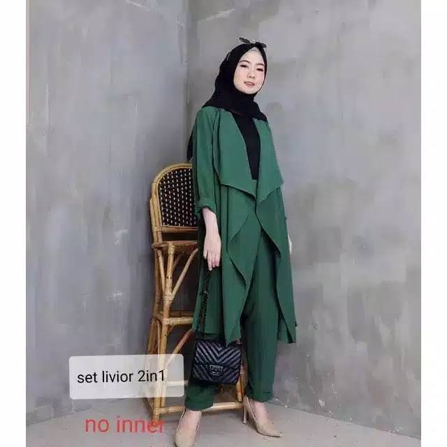 Alivia set pakaian wanita fashion remaja kekinian