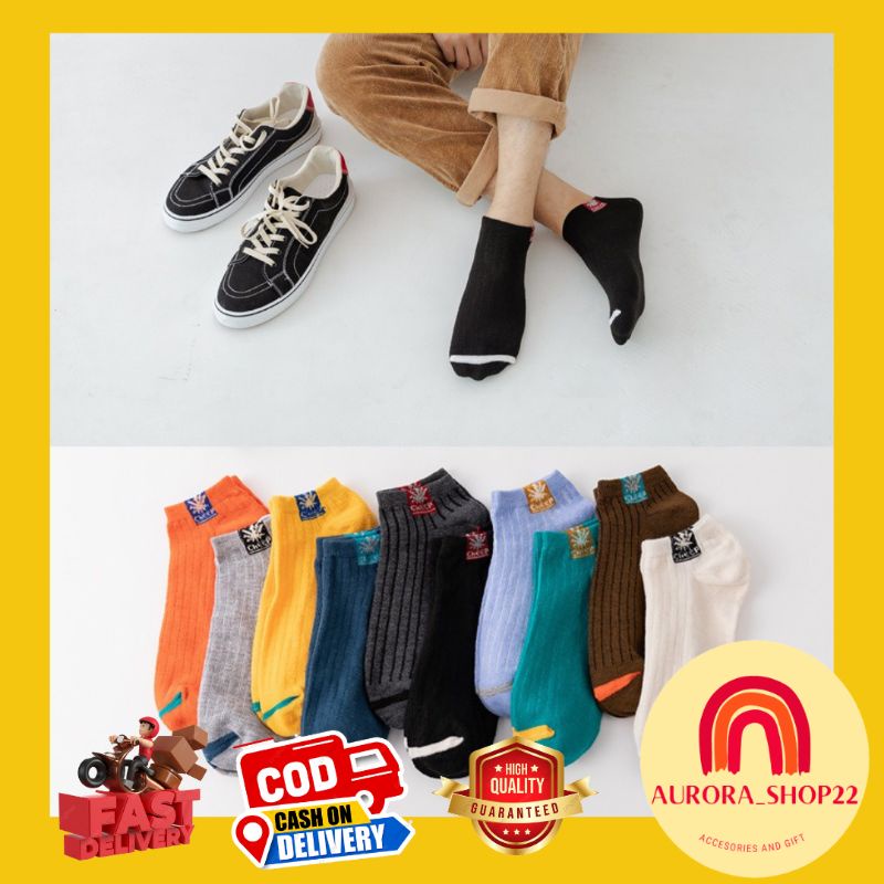 [COD] Kaos Kaki Polos Garis Cowok Cewek Unisex Import Kaos Kaki Fashion Import Semata Kaki