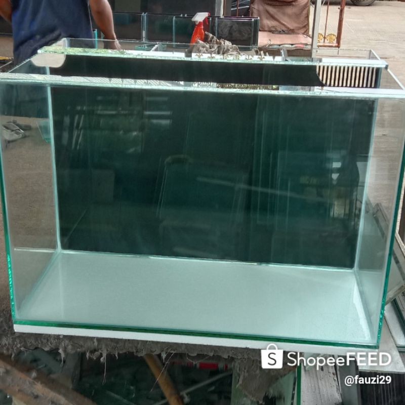 Aquarium laut 80x40x50 filter belakang full 8mm