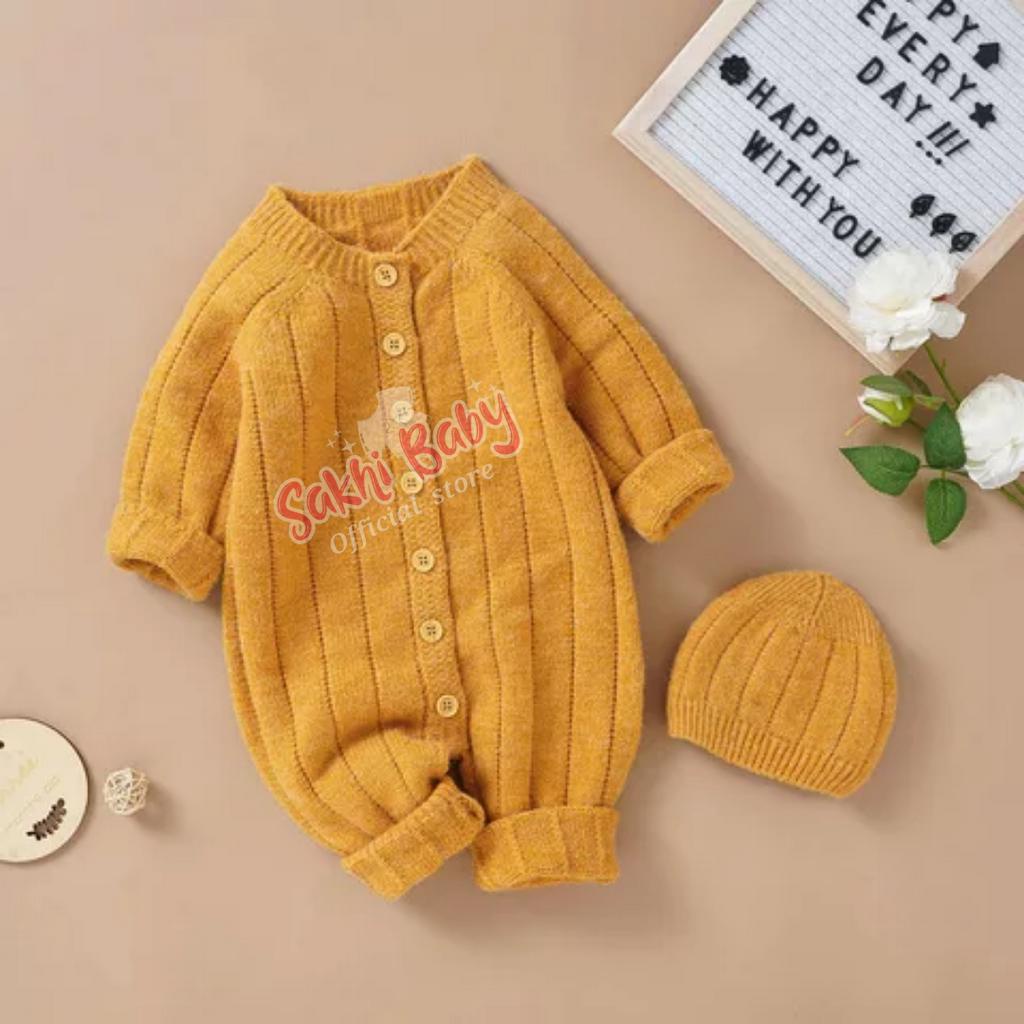 Sakhi Baby Baju Kodok Bayi Jumper Jumsuit Baru Lahir Newborn 0 6 9 Bulan