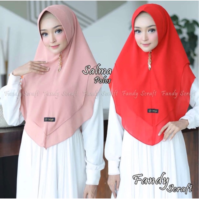 FANDY SCRAF | Khimar SALMA POLOS 2layer