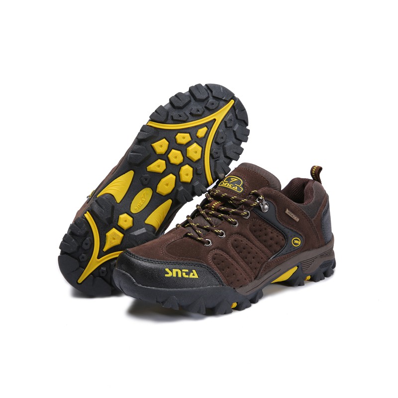 Hiking Shoes SNTA 432 Brown Yellow Sepatu Gunung Snta Pendek Original