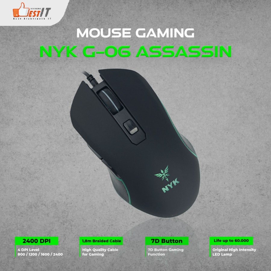 Gaming Mouse NYK G06 Assassin1 Mouse Komputer Gaming NYK