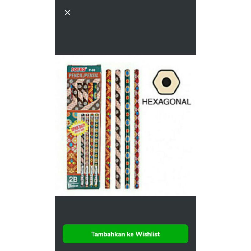 

pensil 2b joyko batik p-98 1 lusin