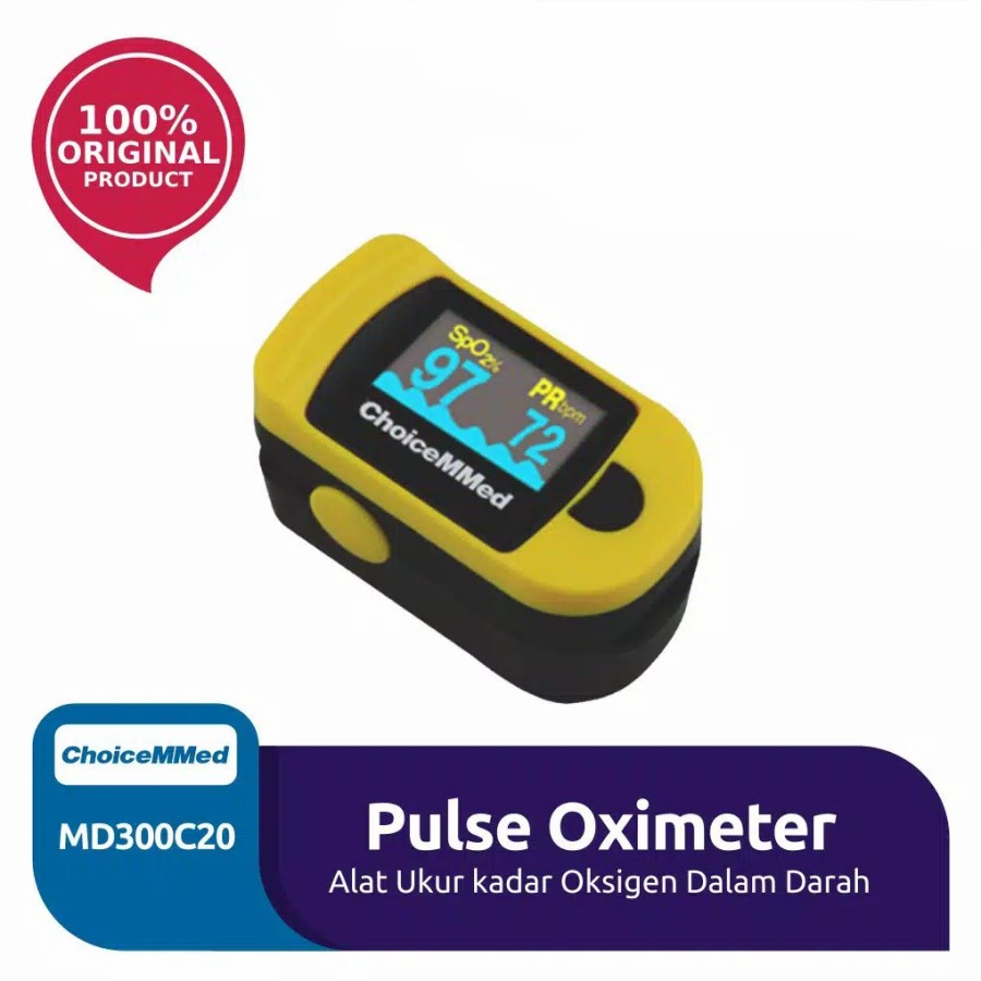 Pulse Oximeter Choicemmed MD300C20 / Alat Ukur Kadar Oksigen Original Choicemed