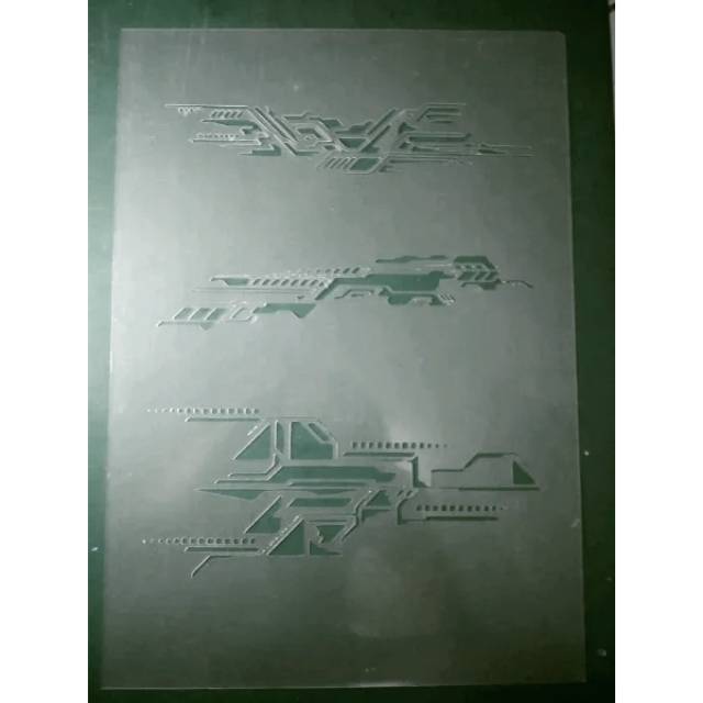 

Stencil airbrush motif techno digital
