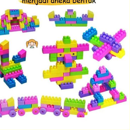 ❃ [ONGKIR 1 KG] Mr Block Mainan Balok Lego Besar Anak Balita Edukasi Isi: 106, 136, 176, 206, 236 ◙