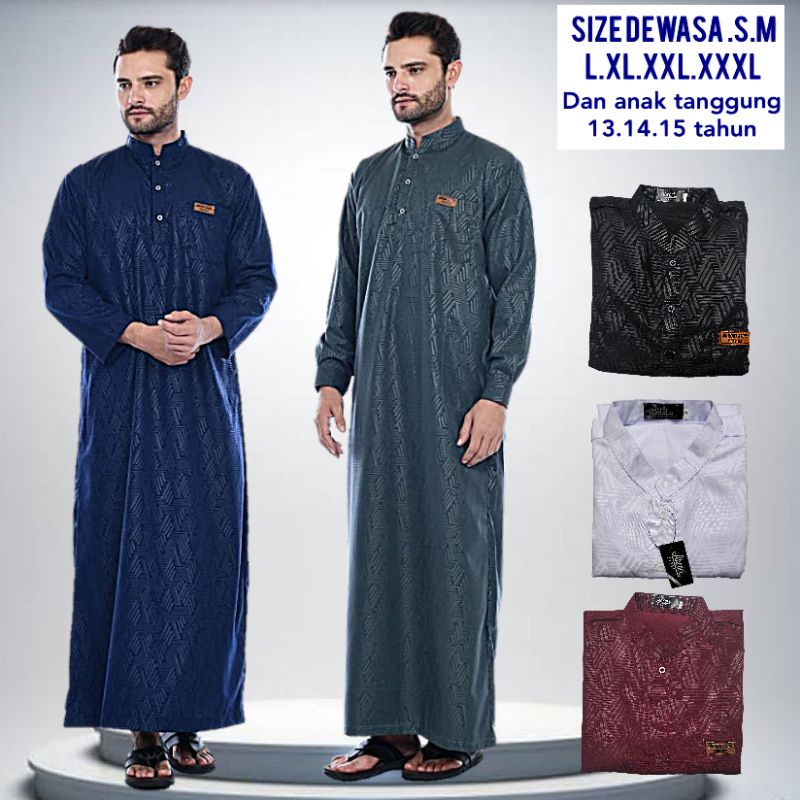 PROMO jubah pria EMBOS  jubah laki laki EMBOS jubah muslim EMBOS KONVEKSI PREMIUM