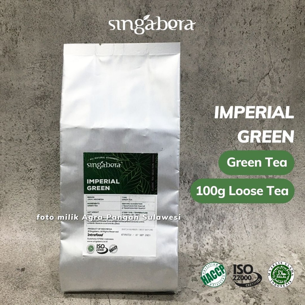 

Imperial Green Tea Singabera Teh Hijau Chinese Premium Loose Artisan Cafe Resto Hotel Horeca