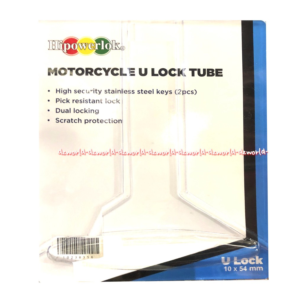 Hipowerlok Motorcyle U Lock Tube Gembok Pengunci Untuk Kendaraan Motor Atau Sepeda