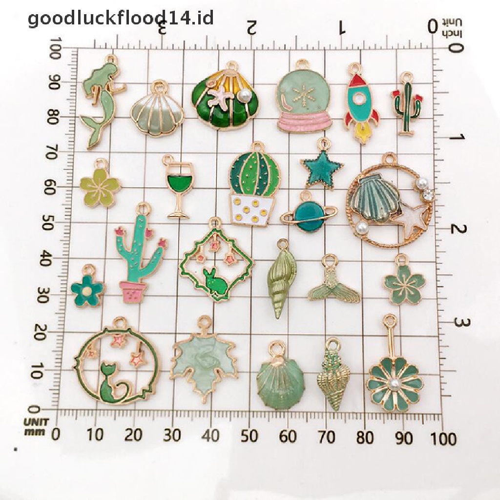 [OOID] 31Pcs/Set Fruit Animal Mixed Enamel Charms Pendants DIY Jewelry Making Craft ID