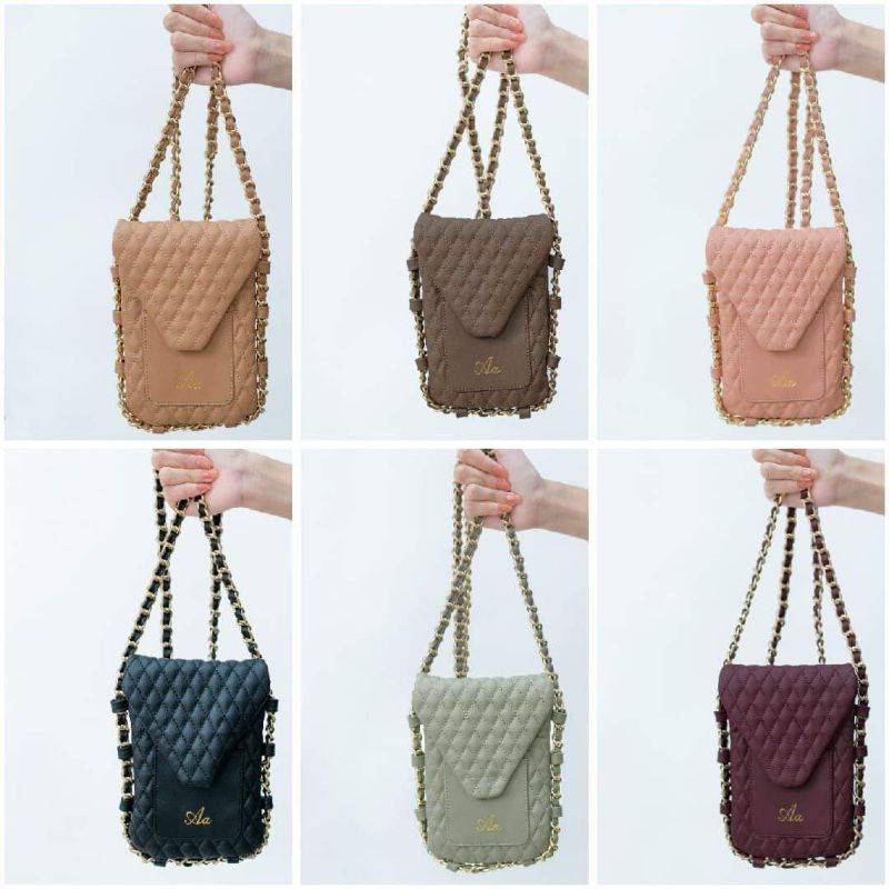 READY YURA PHONE BAG by Aden Hijab - Matterial PU Leather Grade A