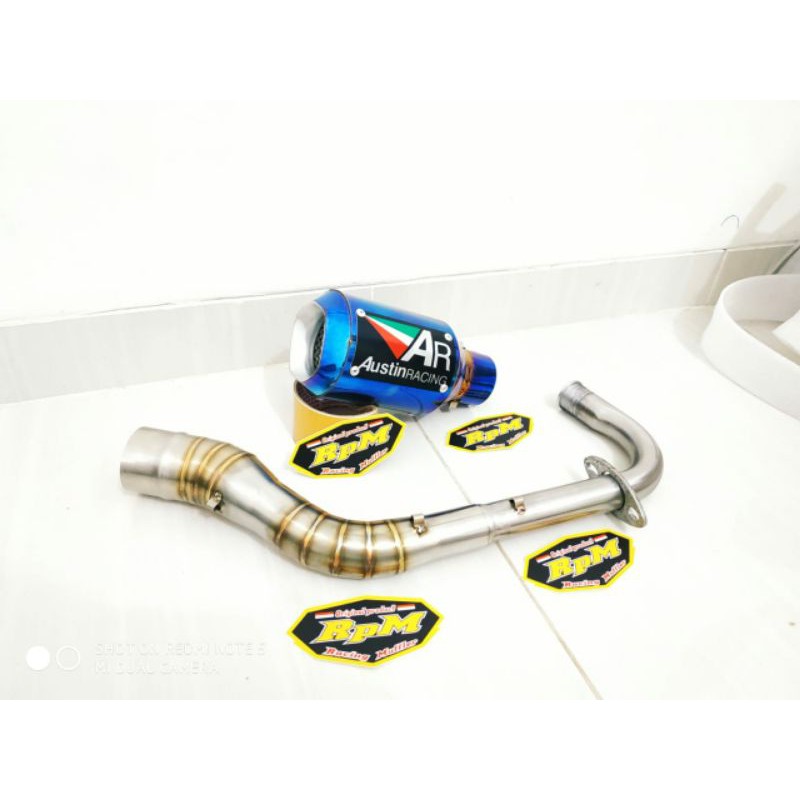 Knalpot Austin Racing Gp1r Bluemon Mio Sporty - Mio Fino - Xeon
