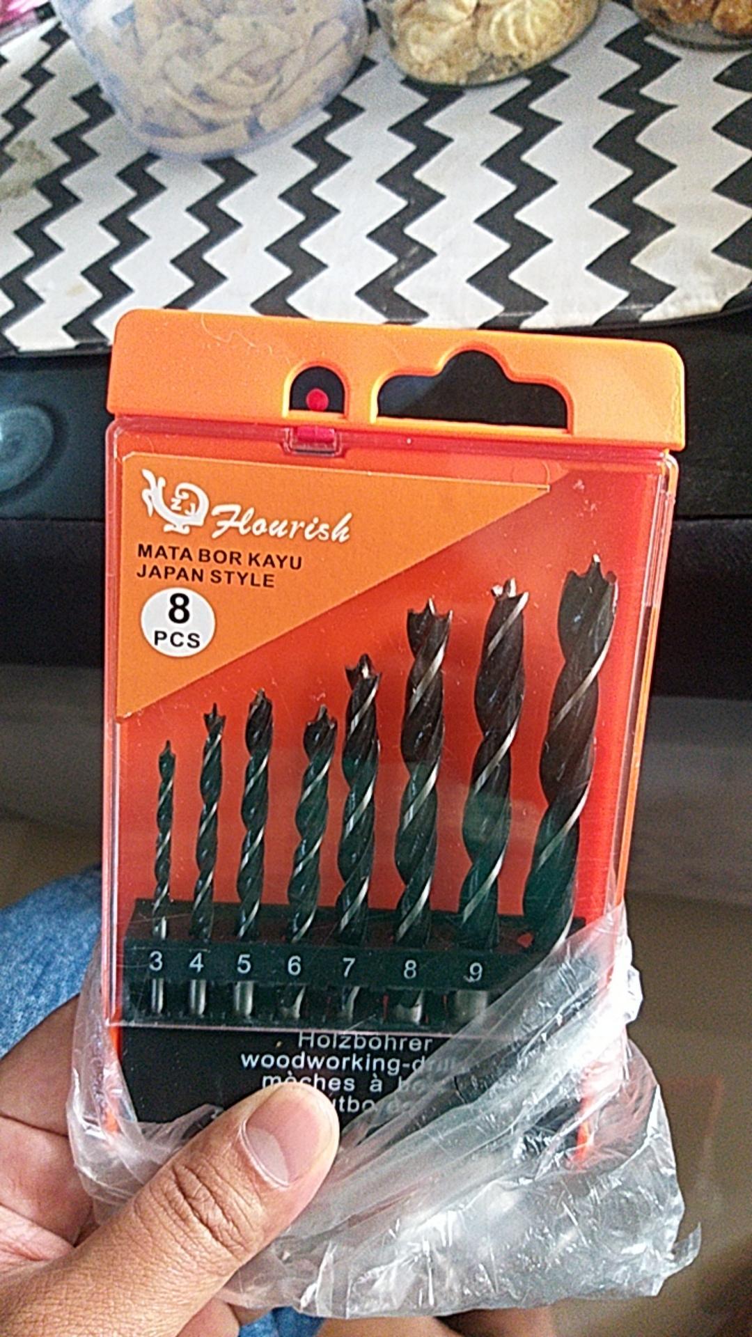 Mata Bor Kayu Set 8 Pcs / Wood Drill Bits 3-10mm