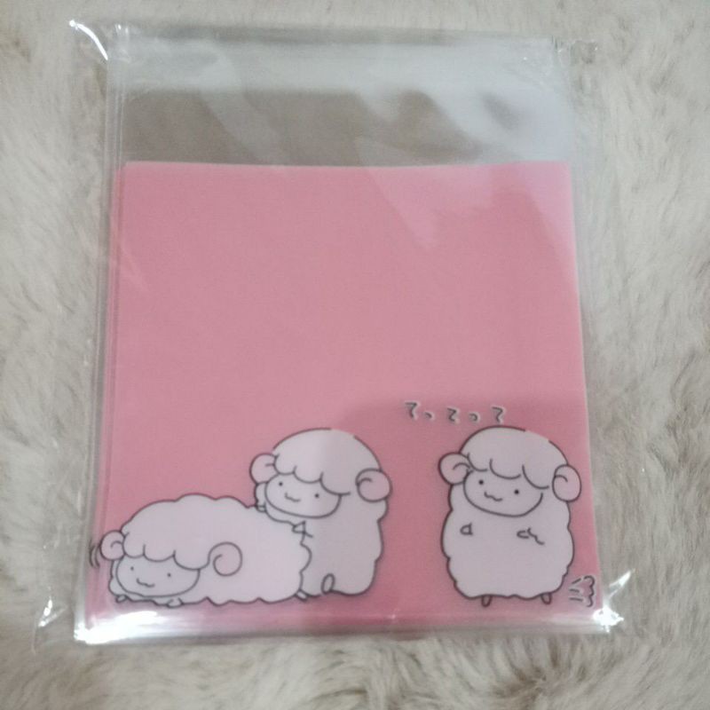 

(20pcs) kantong plastik biskuit pink sheeps/cookies bag candy/souvenir hampers lucu