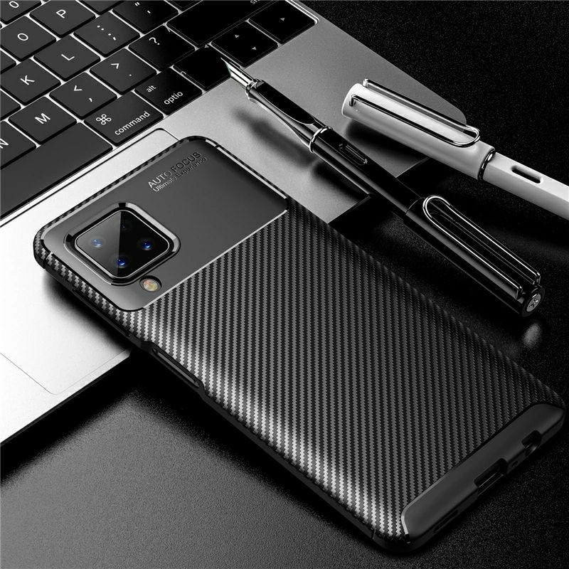 ORIGINAL CASE SAMSUNG M12 2021 CASING COVER SOFT CASE FOCUS CARBON ORIGINAL
