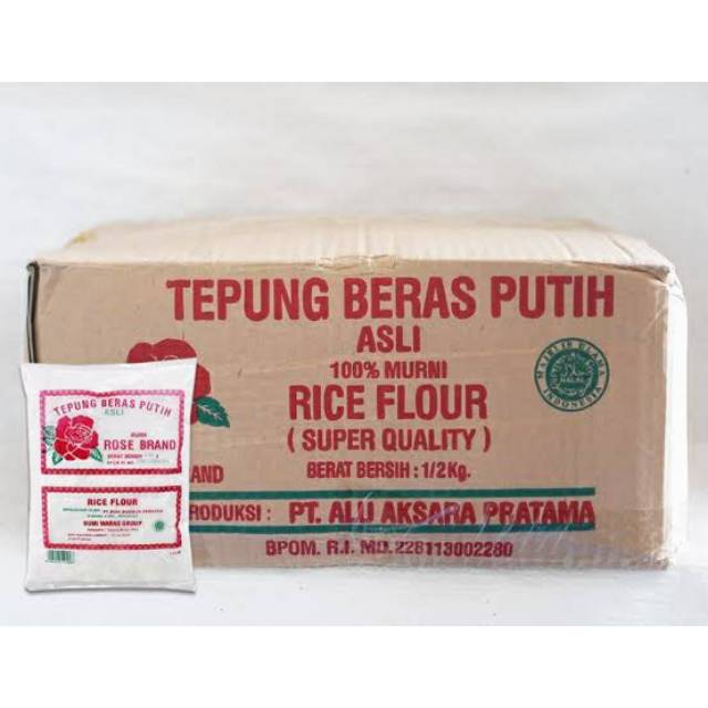 

Tepung Beras Rose Brand 500gr (1 dos/ 20pcs)