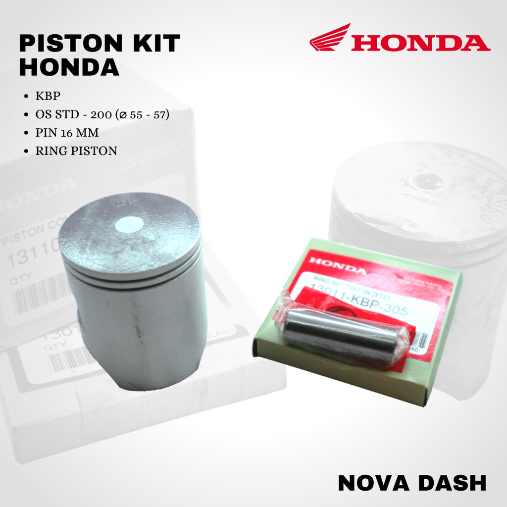 Seher Piston kit Nova dash pin 16 os STD - 200 Honda