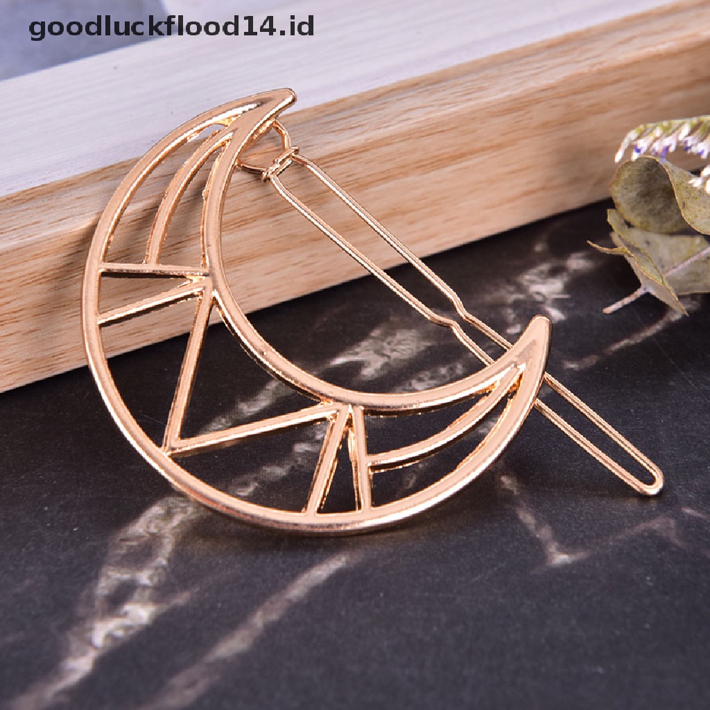 [OOID] Chic Geometric Hollow Metal Hairpins Girls Hair Accessories Styling Tools ID