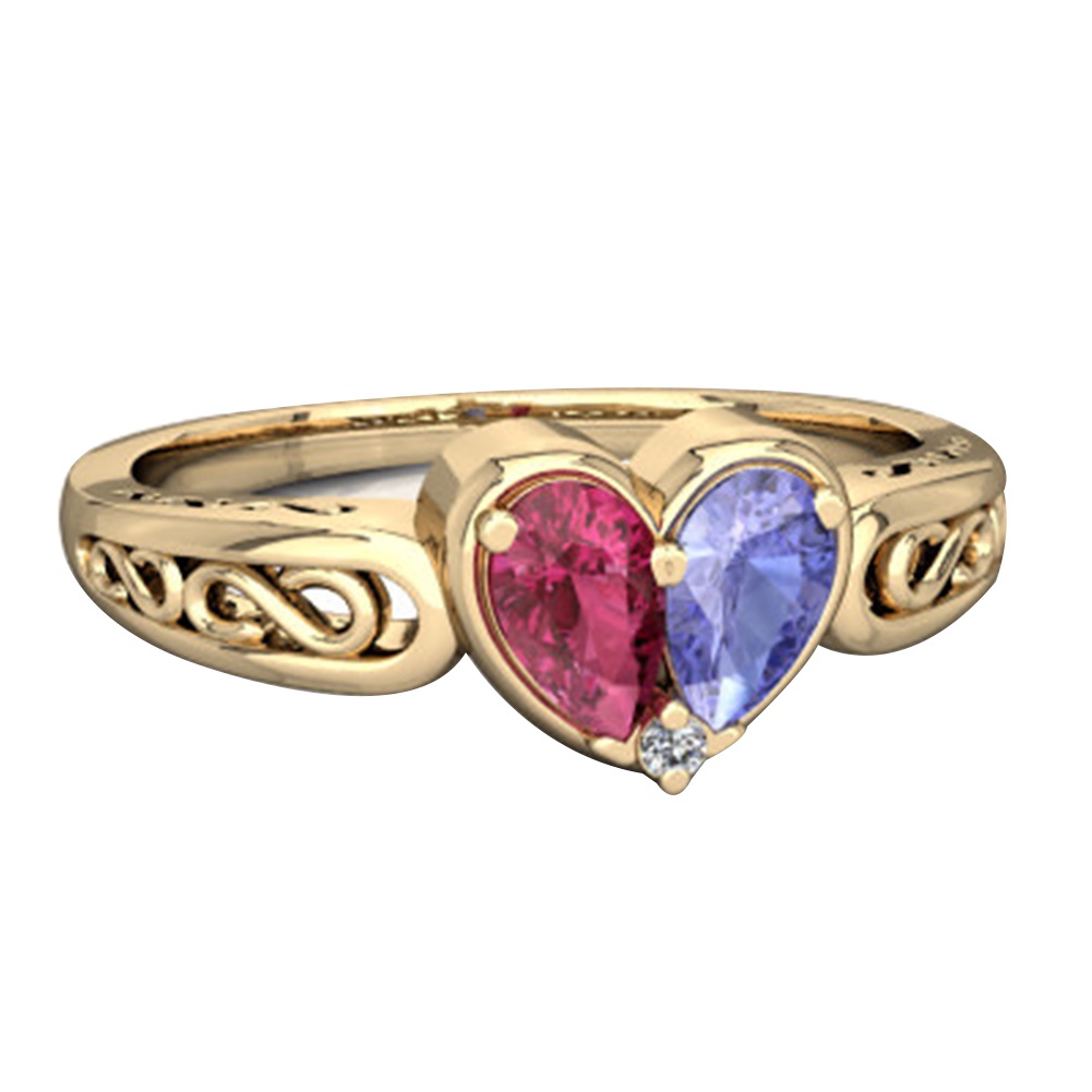 Hu Hu Hu Hu Hu Alat Bantu Pasang Kacamata♡ Cincin Wanita Hias Ruby Amethyst Imitasi Bentuk Hati Untuk Pernikahanhadiah Valentine