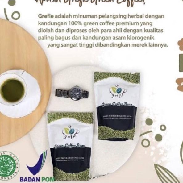 

[KODE CNHUS] Grefie Green Coffee Bean Biji/ Celup Kopi Hijau
