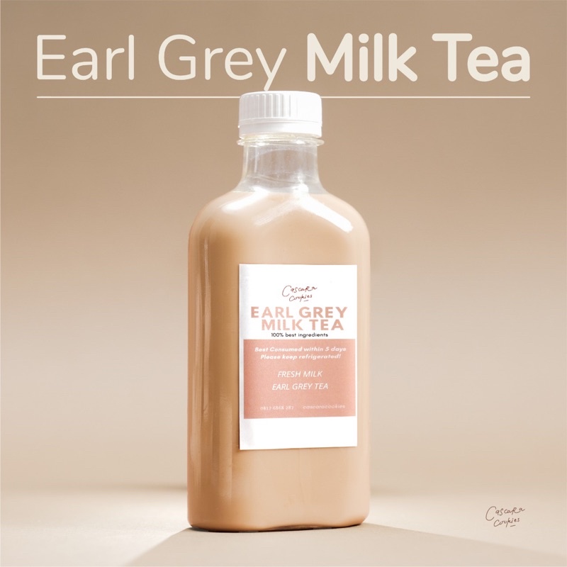 

Cascara Cookies - Earl Grey Milk Tea size 250ML Teh Earl Grey Susu Premium