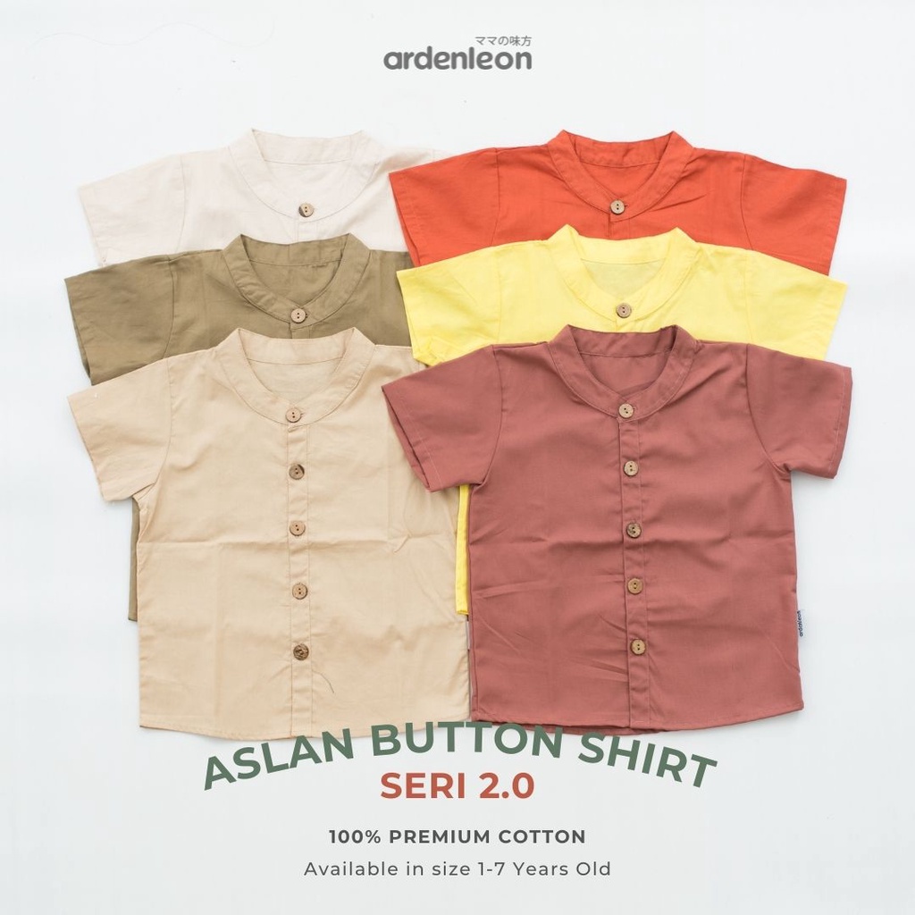 Ardenleon Boys Aslan Button Shirt Atasan Anak