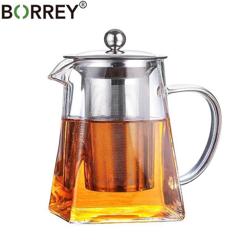 Teko Pitcher Teh Chinese Teapot Maker Gelas Kaca 550ml 350ml TP-761 Homadise Transparent Grab Medan