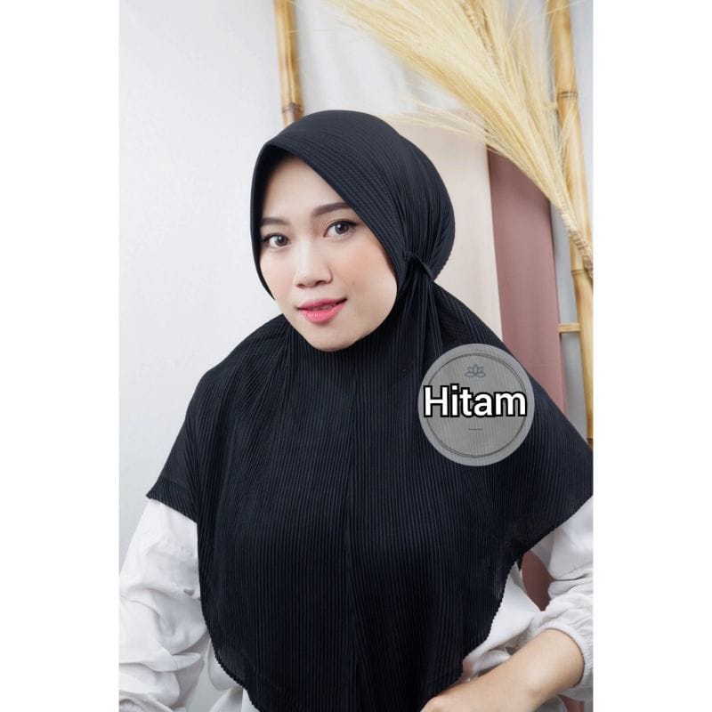 Kerudung Geblus - bergo plisket lidi/bergo plisket lidi pad/bergo plisket rempel/khimar lasercut/segiempat plisket pompom