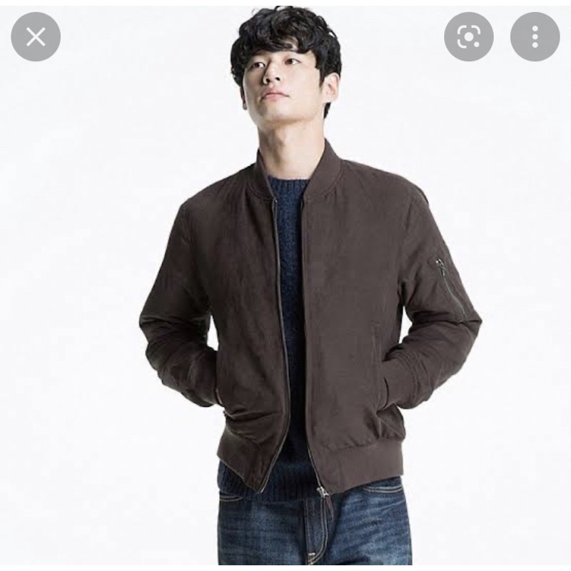 Uniqlo Suede Bomber Jacket