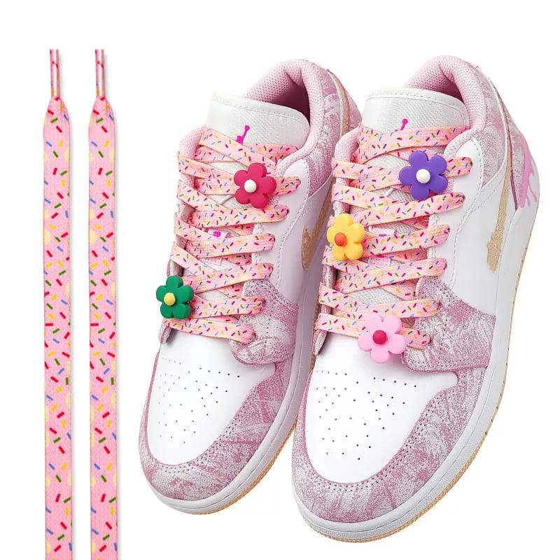 Tali Sepatu Sweet Ice Cream Shoelaces Motif Sneakers