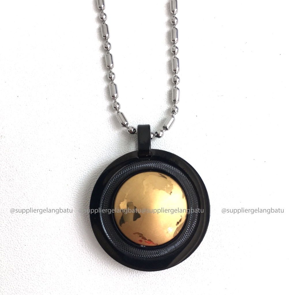 KALUNG KESEHATAN quantum Pendant GLOBE GOLD TITANIUM bersertifikat