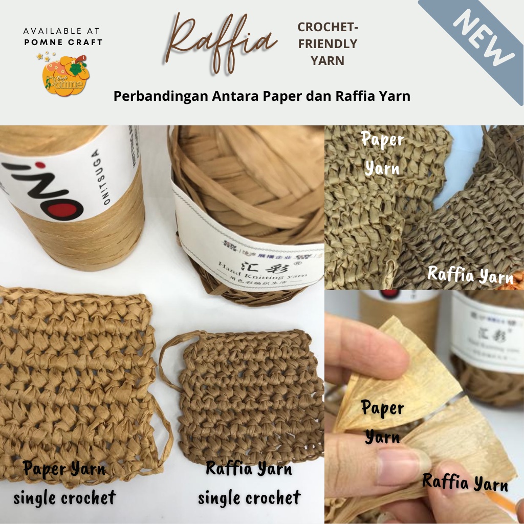 BENANG RAJUT RAFFIA YARN IMPORT / BENANG RAFFIA