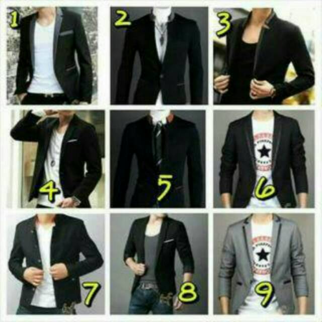 Jas blezer korea, jas korea murah berkwalitas, jas hitam murah