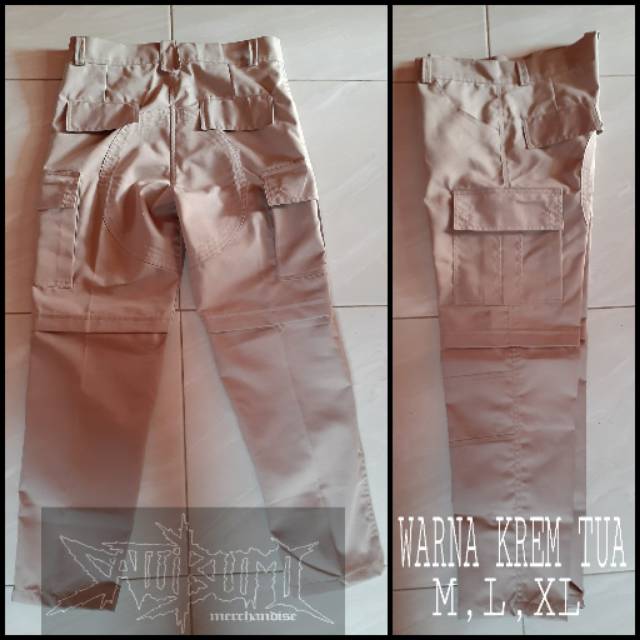 Celana alpin panjang krem cream