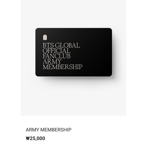 BTS - ARMY MEMBERSHIP