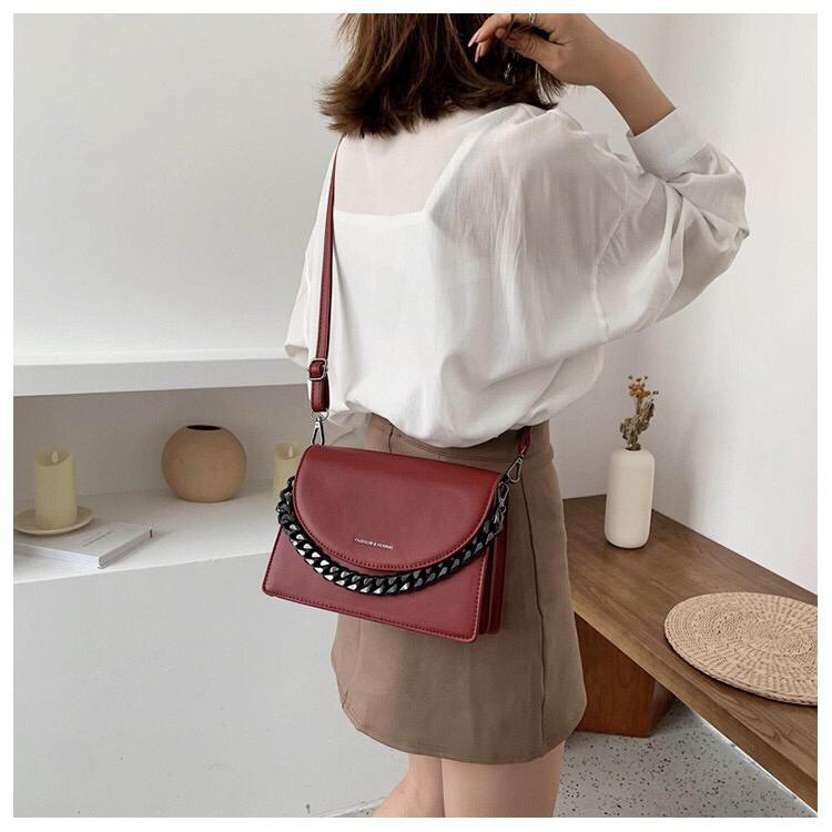 BJ57166 - BLACK/GREEN/MAROON/ORANGE/WHITE - TAS SLEMPANG TAS WANITA FASHION IMPORT MODIS ELEGAN TERMURAH TERLARIS TERBARU BAGSTORE JAKARTA TAS BATAM GT1713 CR7166 ELJ5232 LT1289