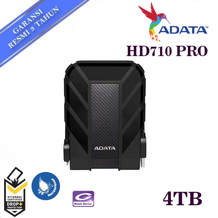 Adata HD710 Pro 4TB - HD HDD Hardisk Eksternal External Antishock Waterproof