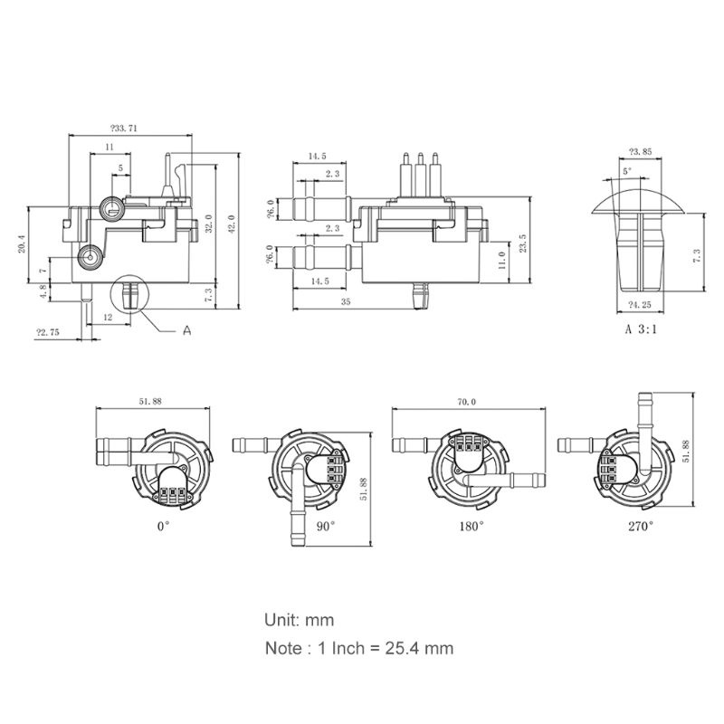 Sensor Aliran Air Panas 5-18V 6mm Untuk Mesin Kopi