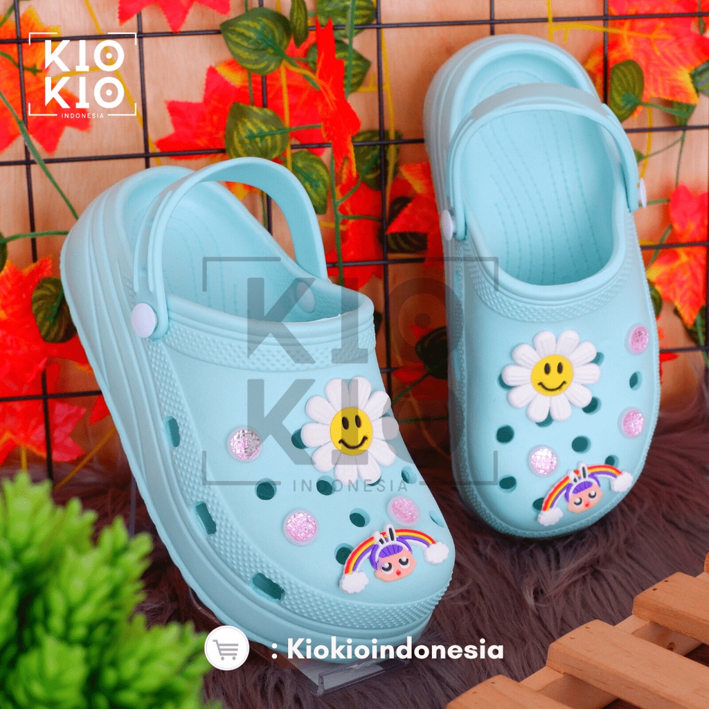 Sandal Kodok Classic Wanita /Sendal Baim Jiblitz Bae Clog Jibbitz Wanita New Model Korean Style