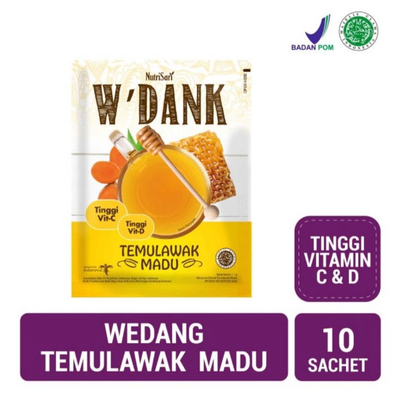 

W'Dank Temulawak Madu 10 Sachet - Tinggi Vitamin C dan Vitamin D