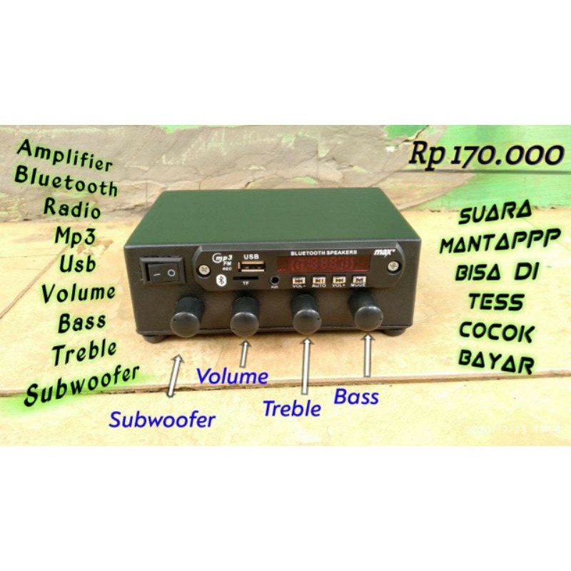 Amplifier 12V subwoofer Bluetooth