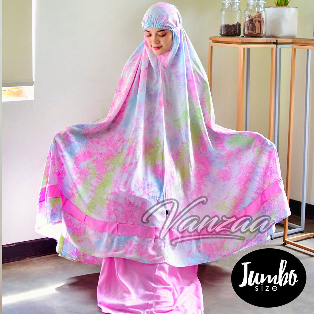 Mukena Bali Smoke Tiedye Premium ORIGINAL VANZAA | MUKENA DEWASA JUMBO 2021 MURAH ADEM