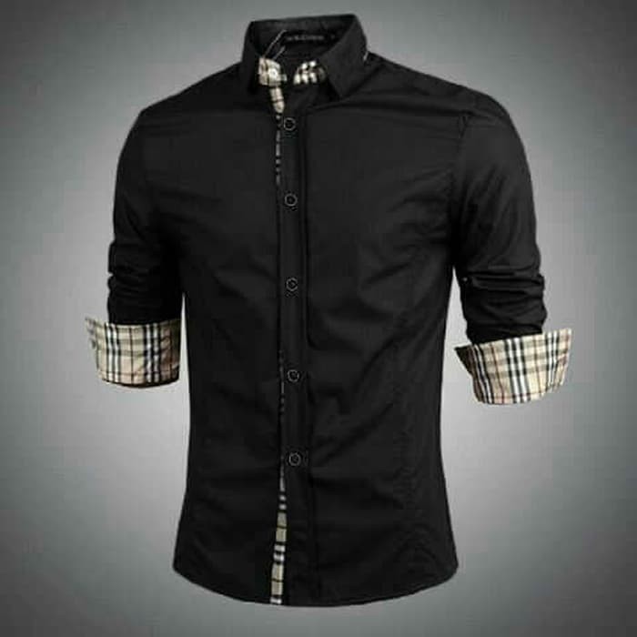 Kemeja Pria BERRY Black Combi Burberry